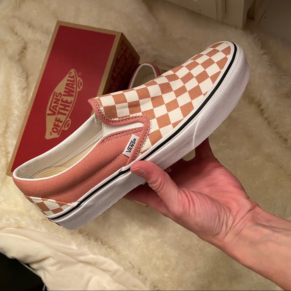 Vans original slip on blush pink checkerboard NWT - Picture 5 of 7